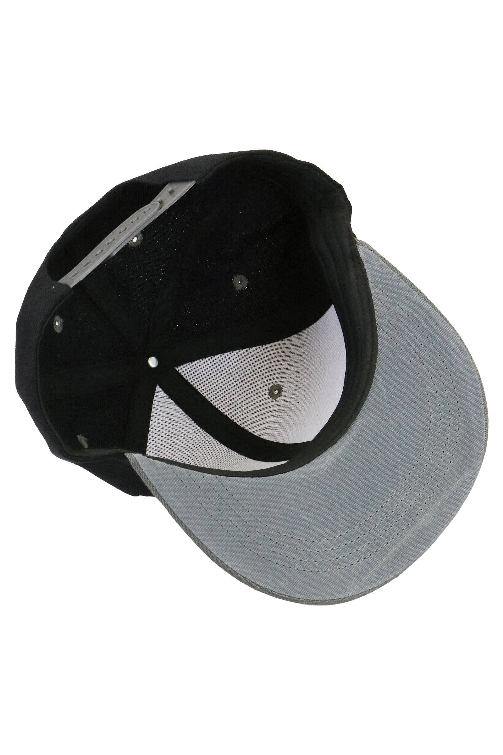 Kids Two Tone Blank Snapback Flat Brim Cap