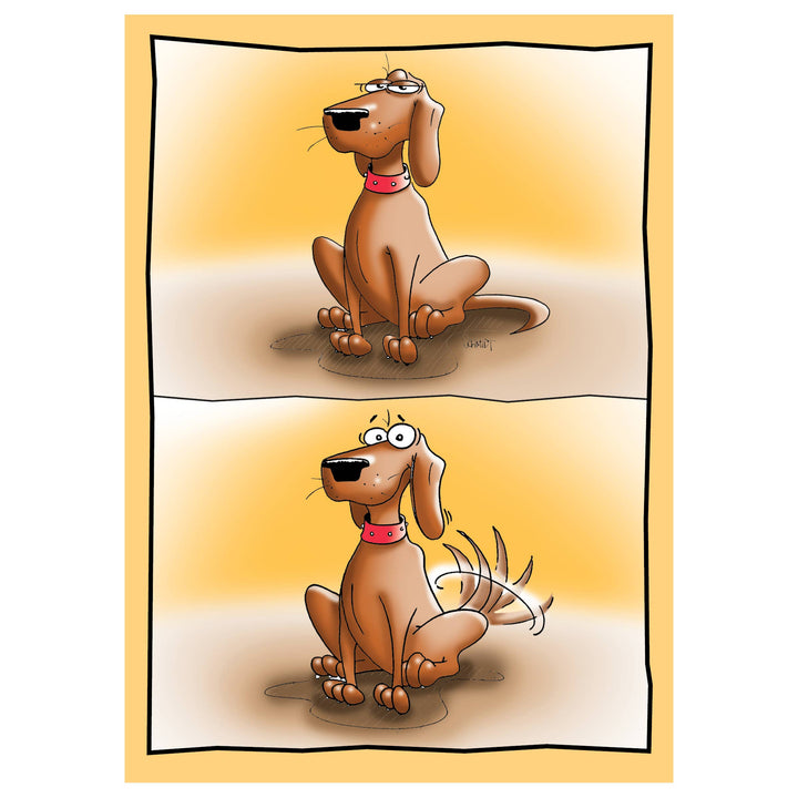 Dog with Wagging Tail | Birthday Card
