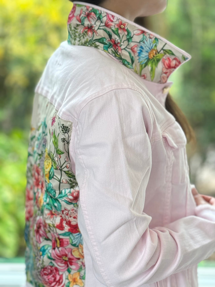The Pink Denim Jacket / Pink Bouquet