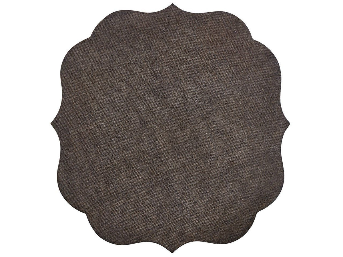 Fenwick - Embossed End Table - Dark Brown