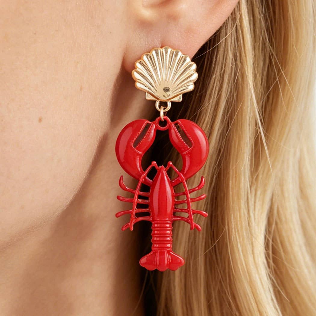Red Lobster Fashion Earrings