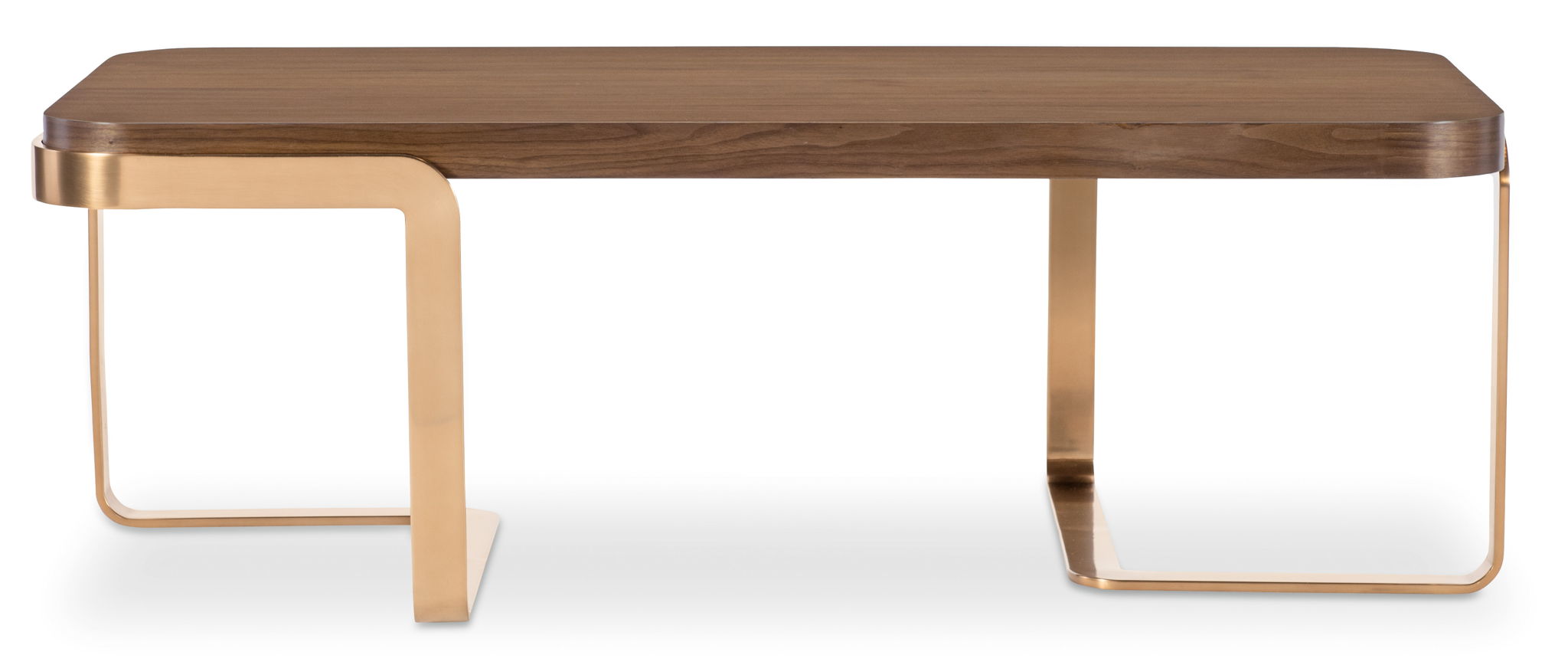 Eleana - Cocktail Table - Medium Wood / Gold
