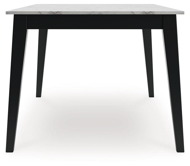Jettaya - Black / White - Rectangular Dining Room Table