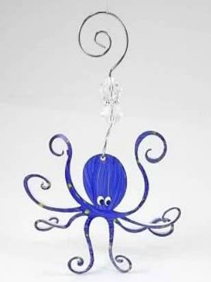 Octopus Ornament  - Hand Painted Steel