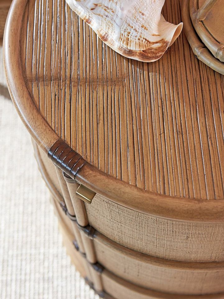 Twin Palms - Cassada Drum Table - Light Brown