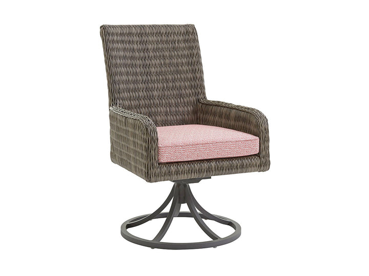 Cypress Point Ocean Terrace - Arm Dining Chair Swivel Rocker - Dark Gray