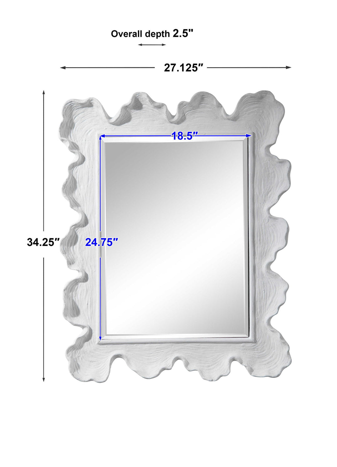 Sea Coral - Coastal Mirror - Pearl Silver