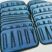 3" DADDY in Blue & BLACK-  Embroidered Hat Patch (NEW)