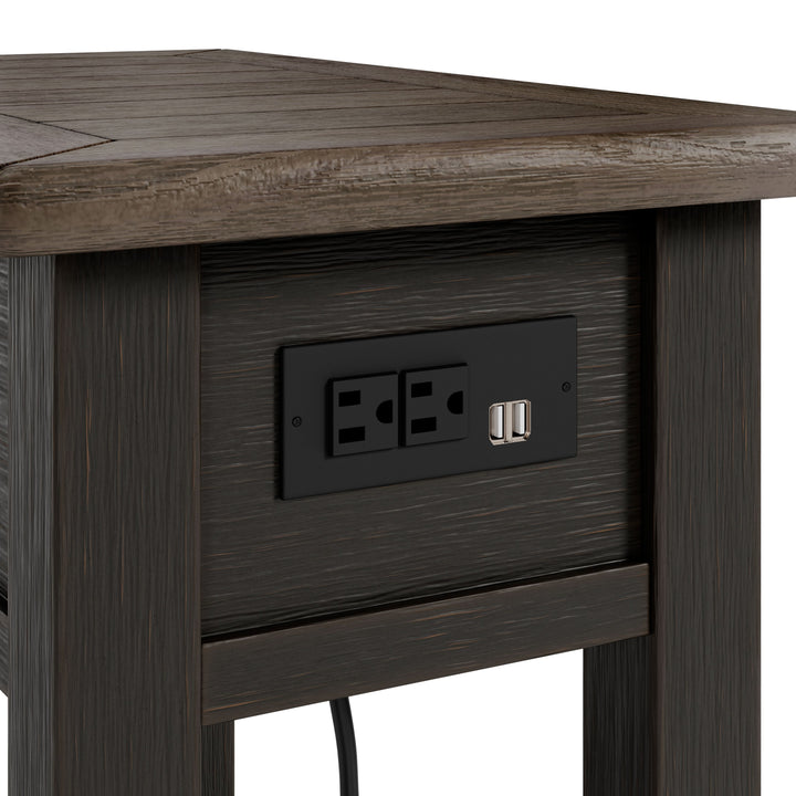 Tyler Creek - Black / Gray - Chair Side End Table