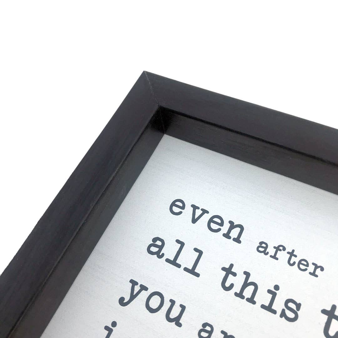 The Sky Looks Different | Wood Sign: White