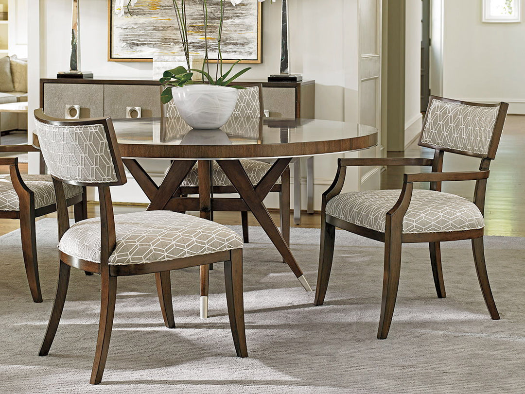 Macarthur Park - Whittier Arm Chair - Dark Brown / Pearl Silver