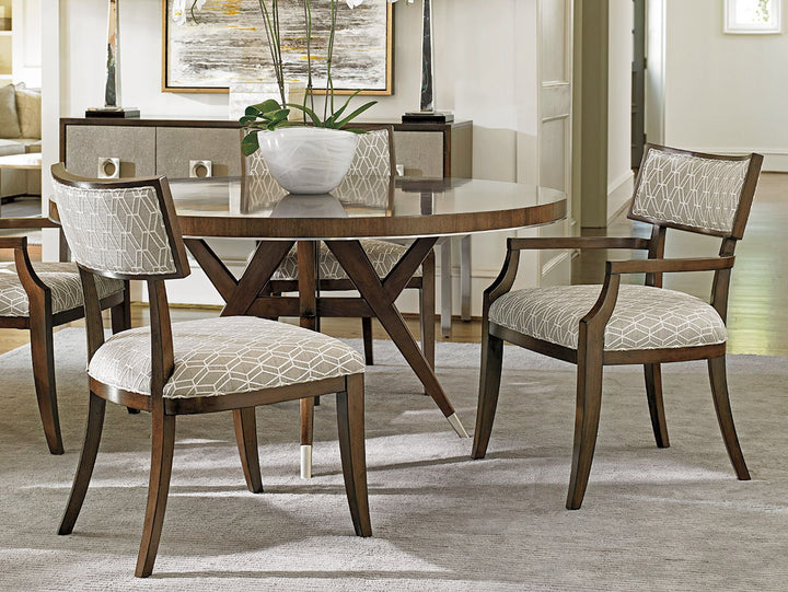 Macarthur Park - Whittier Arm Chair - Dark Brown / Pearl Silver
