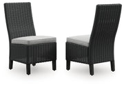 Beachcroft - Side Chair With Cushion (Set of 2) - Black / Light Gray
