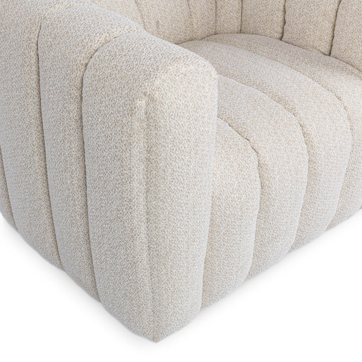 Lexa - Upholstered Swivel Chair - Cream