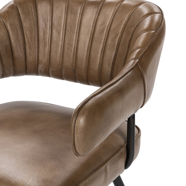 Ashford - Leather Dining Chair - Light Brown