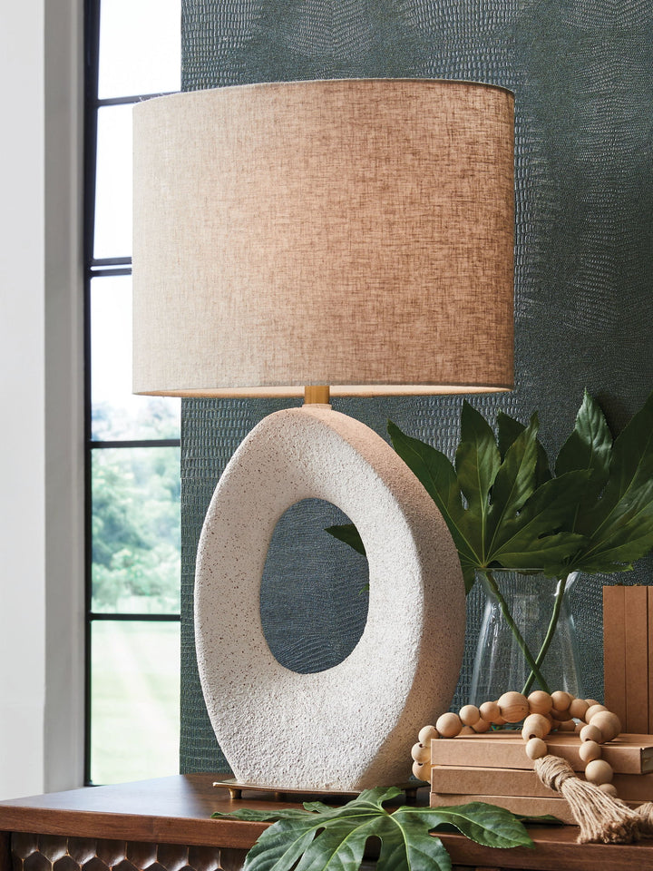 Trentlen - Cream / Gold Finish - Paper Table Lamp