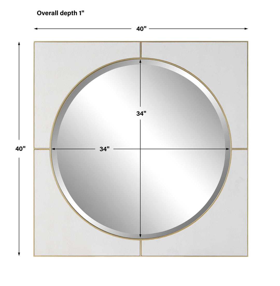 Cyprus - Square Mirror - White