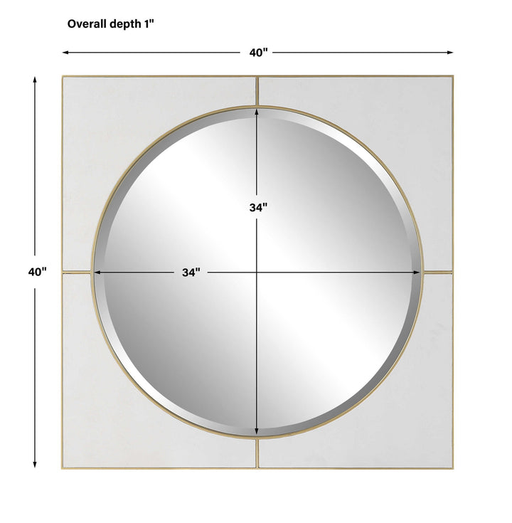 Cyprus - Square Mirror - White