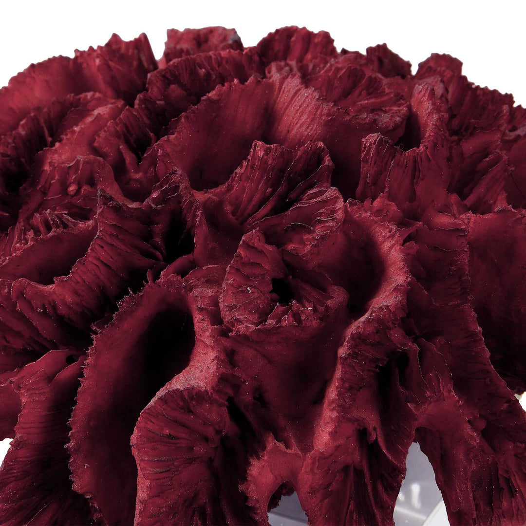 Red Coral Cluster - Sculpture - Red