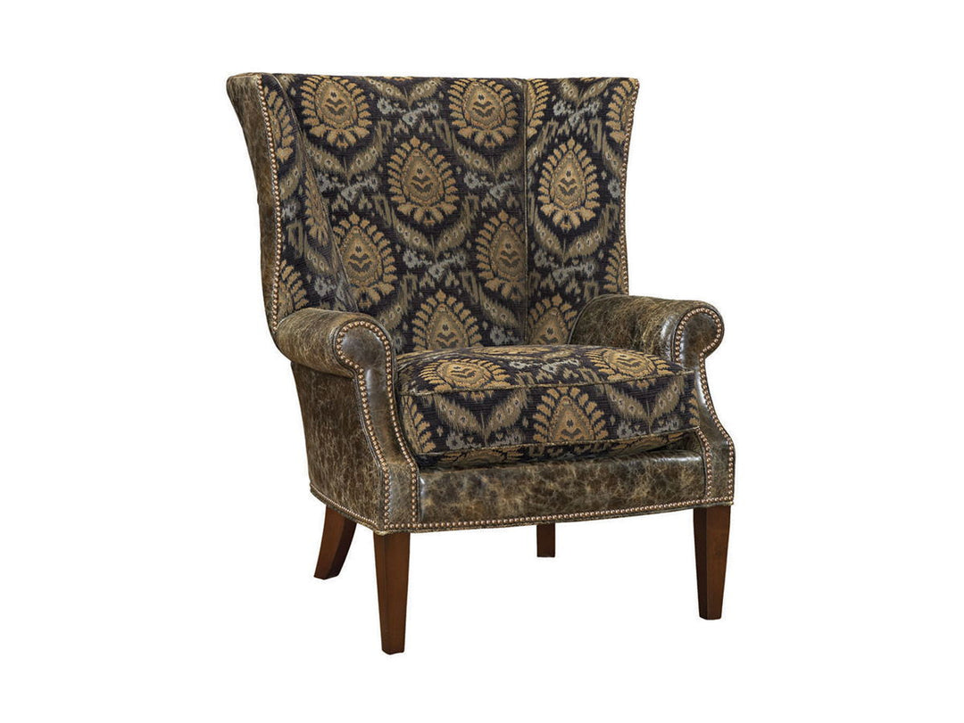 Lexington Leather - Marissa Leather Wing Chair - Dark Brown