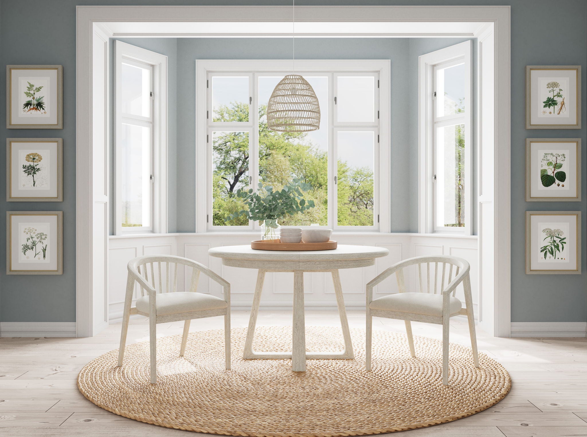 Carmella - Round Dining Table - Pebble Oak