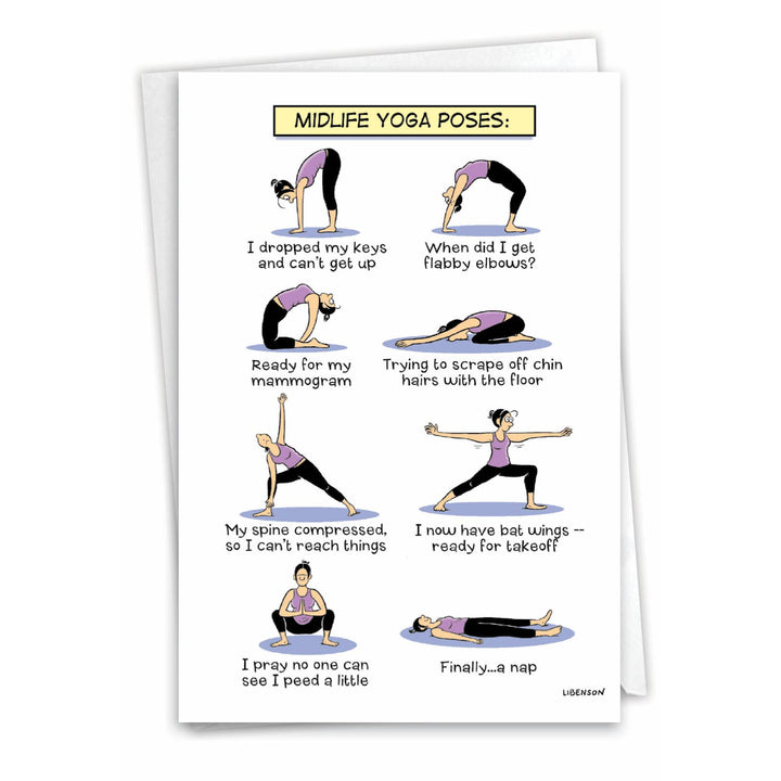 Birthday Card - Midlife Yoga Poses
