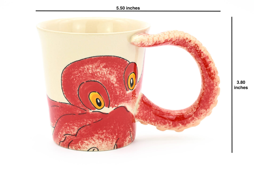 MUG152RED Octopus -Red mug 10 oz