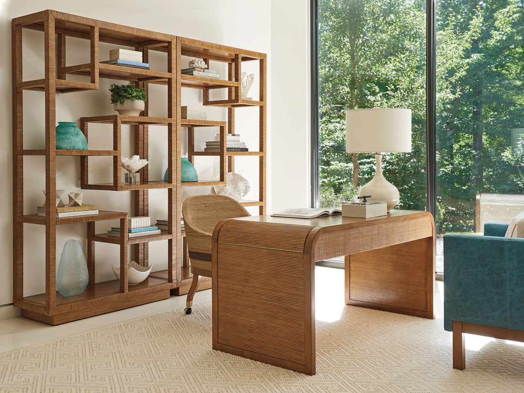 Palm Desert - Bryce Raffia Etagere - Dark Brown