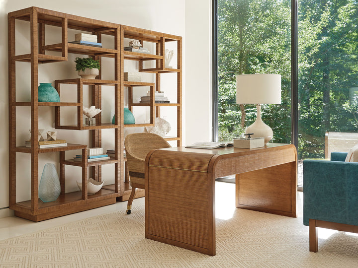 Palm Desert - Bryce Raffia Etagere - Dark Brown