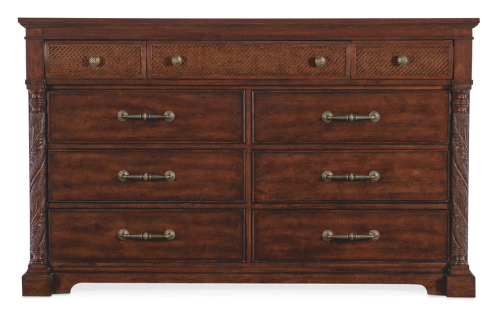 Charleston - Nine-Drawer Dresser - Dark Brown