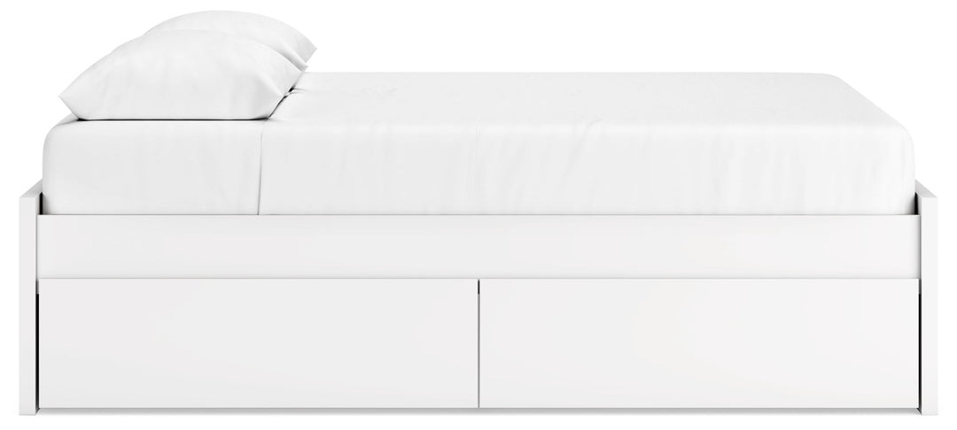 Onita - White - Queen Platform Bed With 2 Side Storage