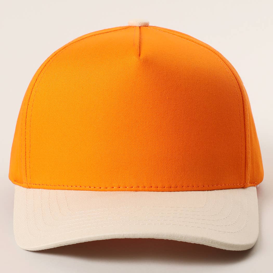 College Color Two-Tone Blank Canvas Trucker Hat