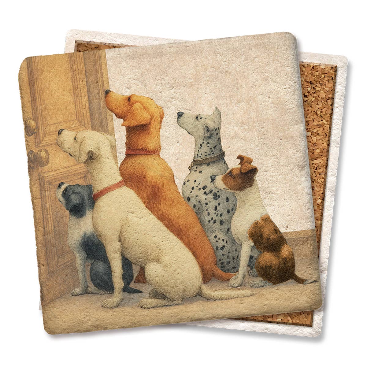 Coaster Pets Dogs At Door: Limestone