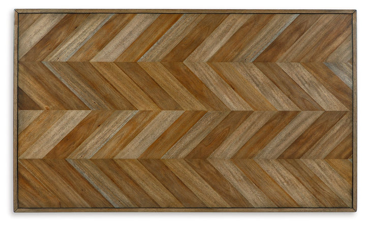 Blondon - Brown / Black - Rectangular Drm Table Set (Set of 7)