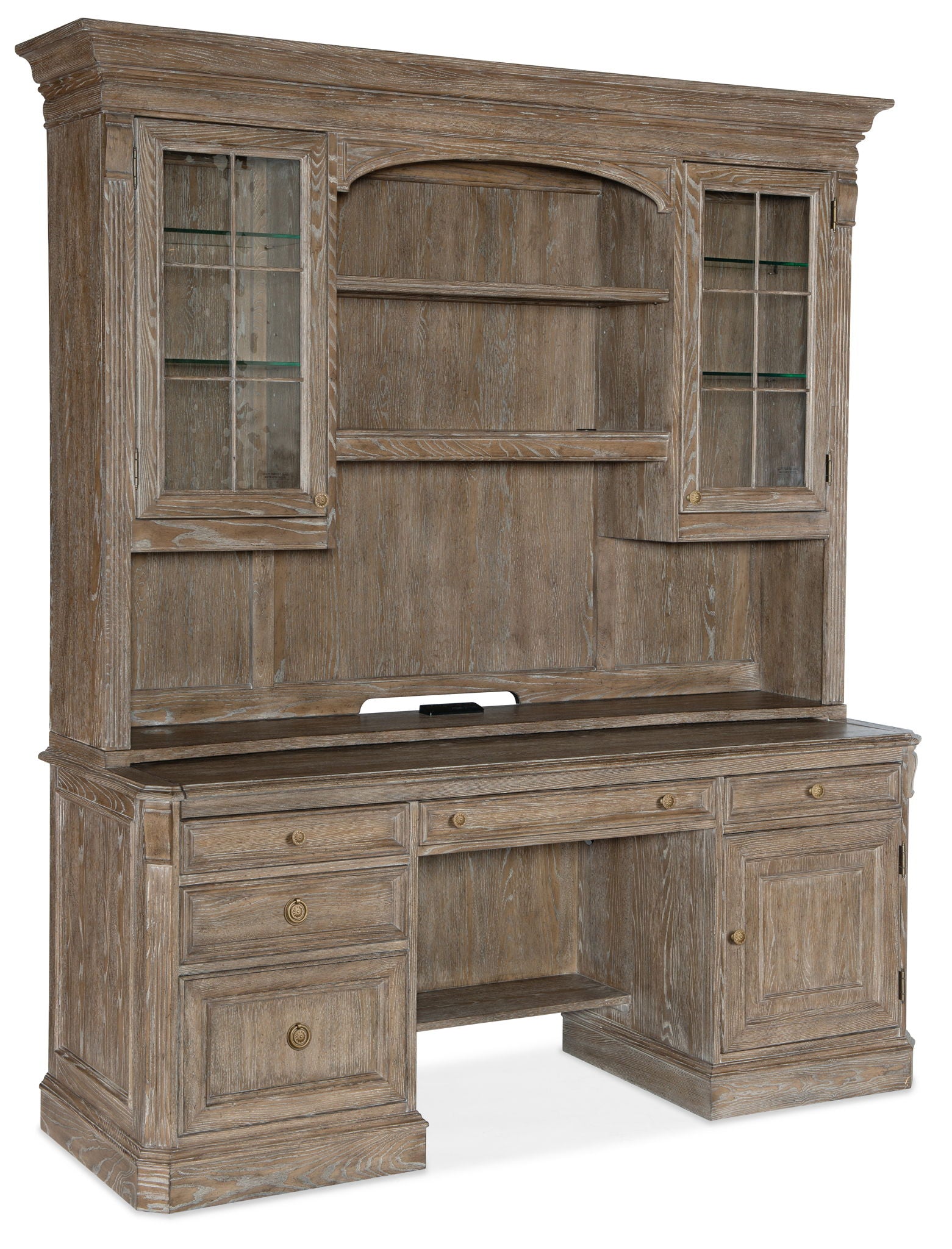 Work Your Way - Computer Credenza - Light Brown