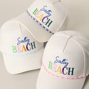 SALTY BEACH Embroidered Rope Trucker Hat