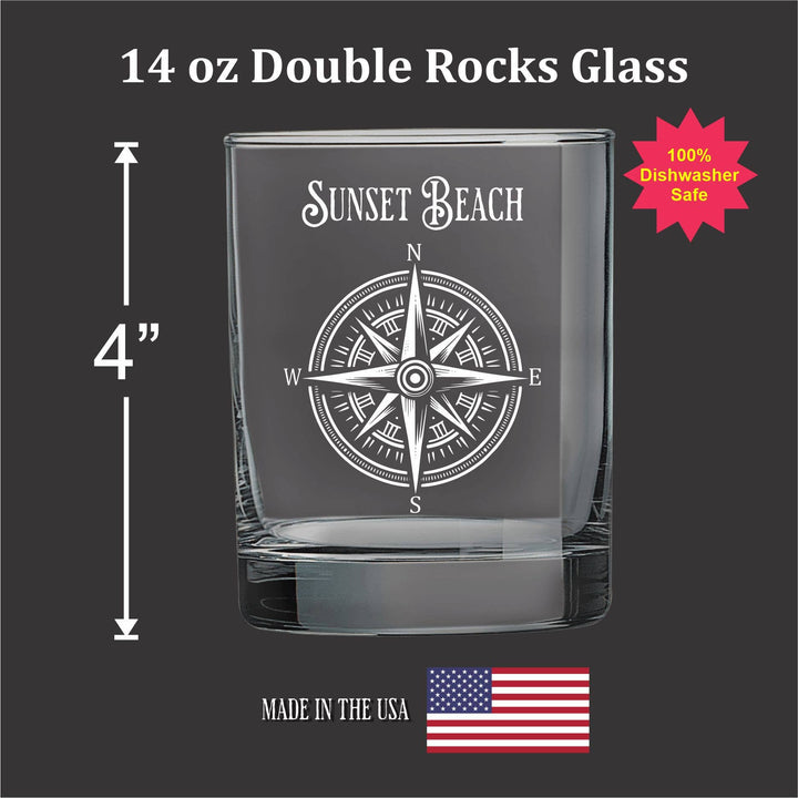Compass 14 oz Double Old Fashioned: No Custom text