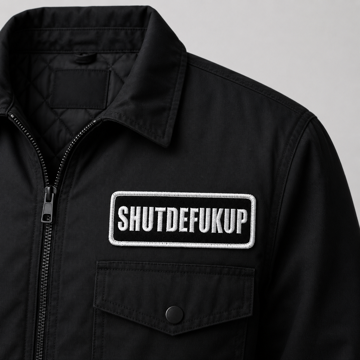 Shutdef@ckup Embroidered Patch – 4" x 2"