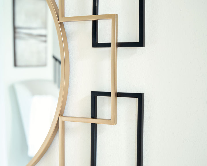 Oceanal - Black / Gold Finish - Accent Mirror