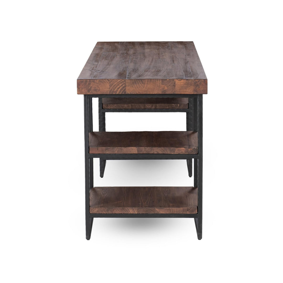 Morella - Iron Desk - Dark Brown
