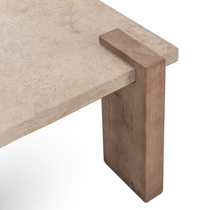 Ruare - 40" Square Coffee Table - Distressed Brown
