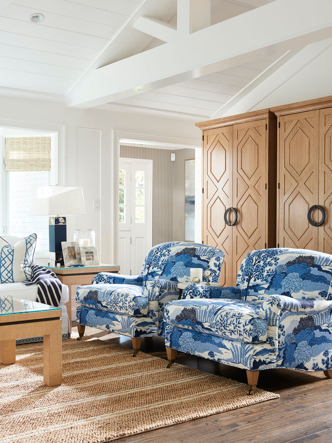 Barclay Butera Upholstery - Sydney Chair With Brass Caster