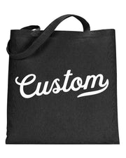 CUSTOM Small Business Cotton Tote Bag: Black