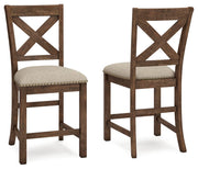 Moriville - Upholstered Barstool (Set of 2) - Beige