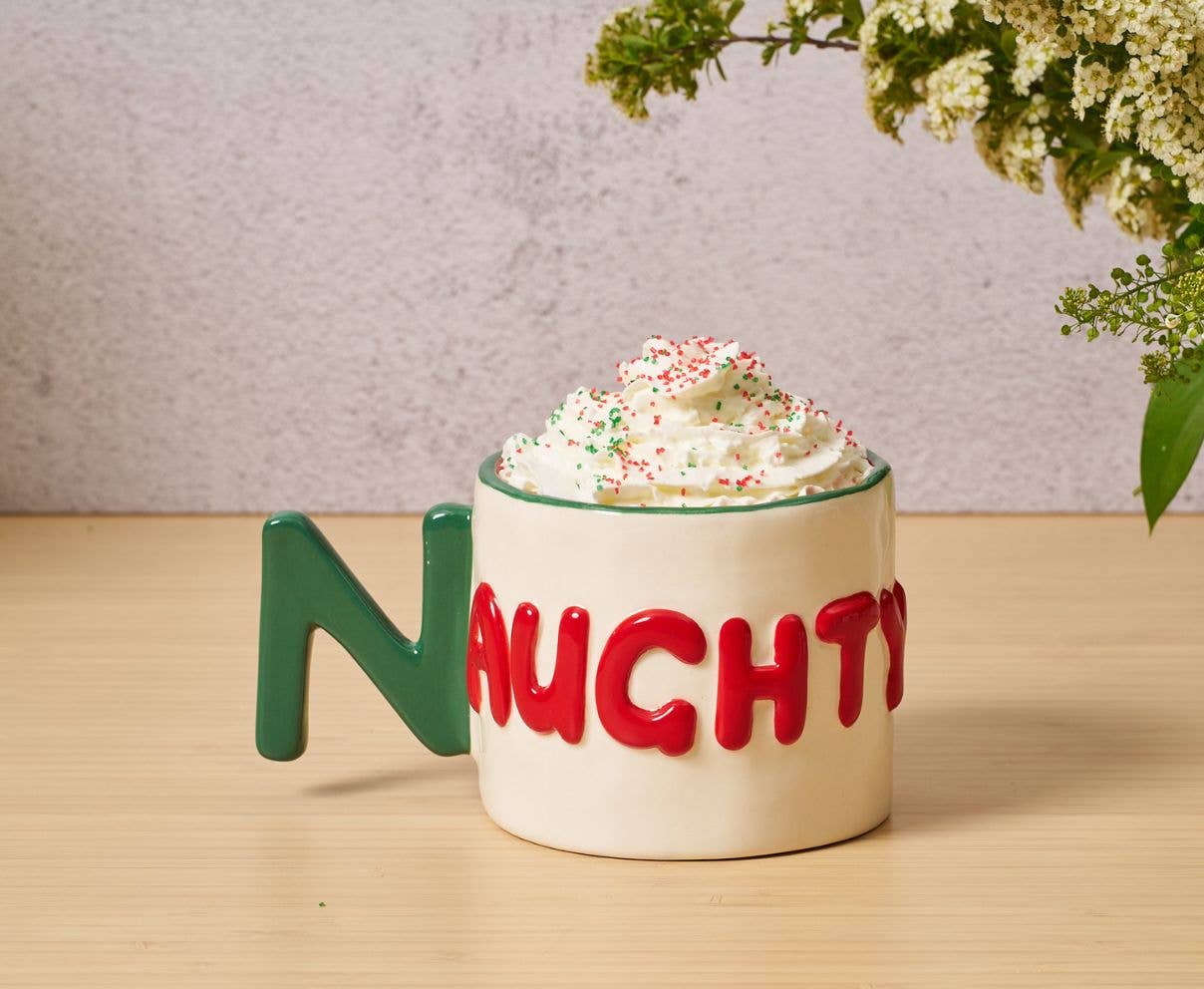 Ceramic Message Mug Naughty, 14oz