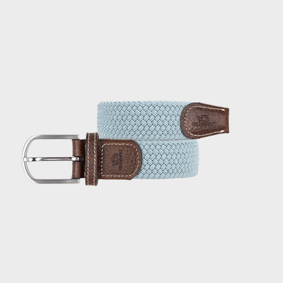 Cloud blue elastic braided belt: Size 2