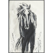 Dark Horse - 48" x 72" Painting By Buddy Whitlock - Black