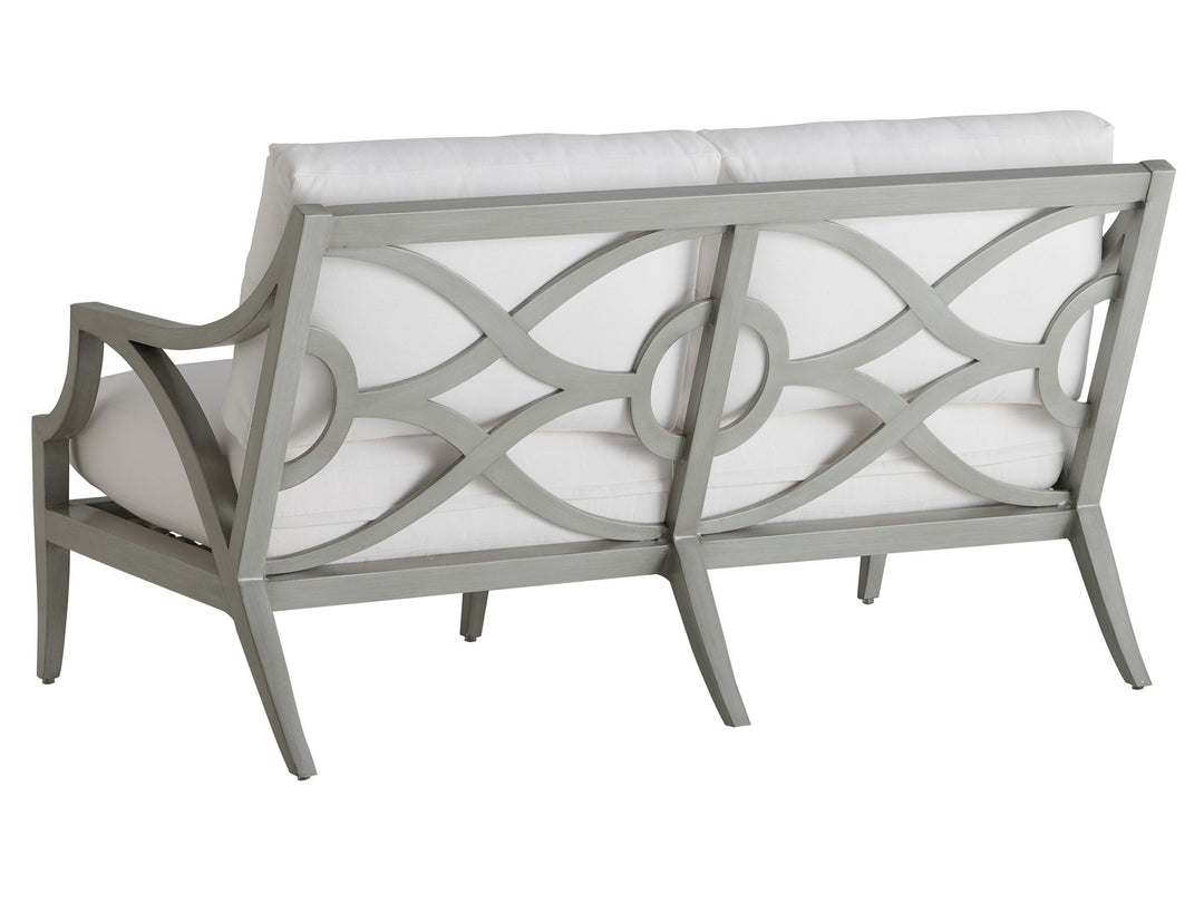 Silver Sands - Metal Loveseat - Pearl Silver