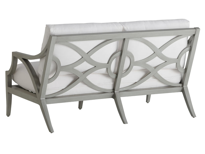 Silver Sands - Metal Loveseat - Pearl Silver