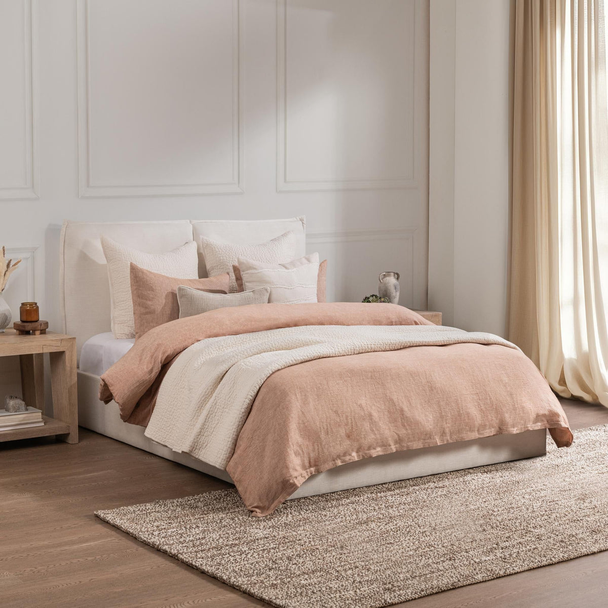 Jayson - Linen Cashmere Duvet King Set - Clay